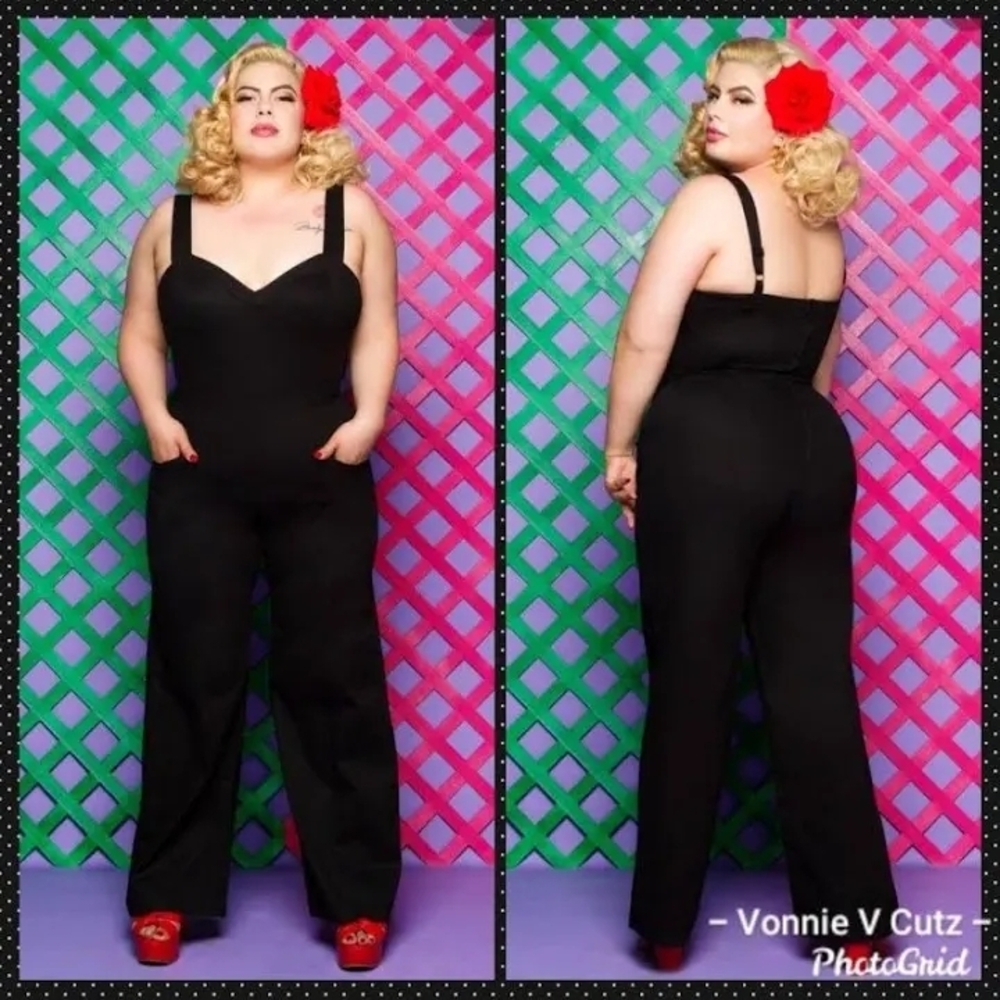 Pinup Couture Classic Black Jumpsuit - Picture 6 of 6